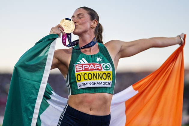 BIRMINGHAM, UNITED KINGDOM - AUGUST 15: Kate O Connor of Ireland wins the Gold Medal in the Women s Heptathlon during the European Athletics Championships at Alexander Stadium on August 15, 2026 in Birmingham, United Kingdom. England United Kingdom Copyright: xBEAUTIFULxSPORTS TobiasxLacknerx