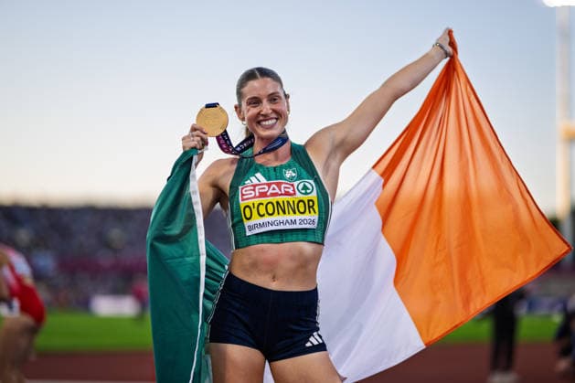 BIRMINGHAM, UNITED KINGDOM - AUGUST 15: Kate O Connor of Ireland wins the Gold Medal in the Women s Heptathlon during the European Athletics Championships at Alexander Stadium on August 15, 2026 in Birmingham, United Kingdom. England United Kingdom Copyright: xBEAUTIFULxSPORTS TobiasxLacknerx