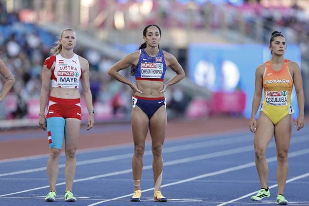 UK: 27th European Athletics Championships - Birmingham 2026, 15 August 2026 BIRMINGHAM, ENGLAND: August 15: Katarina Johnson-Thompson of Great Britain in the Women™s Heptathlon 800m during day five of the 27th European Athletics Championships at Alexander Stadium on August 15 2026 Photo by Ben Booth SportPix SIPA USA Birmingham Alexander Stadium West Midlands England Copyright: xBenxBoothx