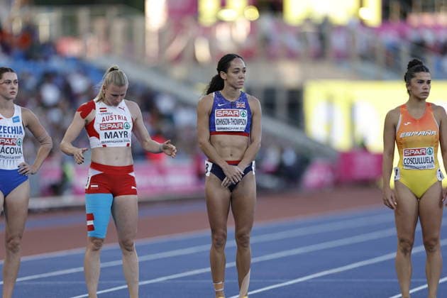 UK: 27th European Athletics Championships - Birmingham 2026, 15 August 2026 BIRMINGHAM, ENGLAND: August 15: Katarina Johnson-Thompson of Great Britain in the Women™s Heptathlon 800m during day five of the 27th European Athletics Championships at Alexander Stadium on August 15 2026 Photo by Ben Booth SportPix SIPA USA Birmingham Alexander Stadium West Midlands England Copyright: xBenxBoothx