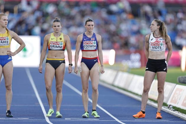 UK: 27th European Athletics Championships - Birmingham 2026, 15 August 2026 BIRMINGHAM, ENGLAND: August 15: Jade O™Dowda of Great Britain in the Women™s Heptathlon 800m during day five of the 27th European Athletics Championships at Alexander Stadium on August 15 2026 Photo by Ben Booth SportPix SIPA USA Birmingham Alexander Stadium West Midlands England Copyright: xBenxBoothx
