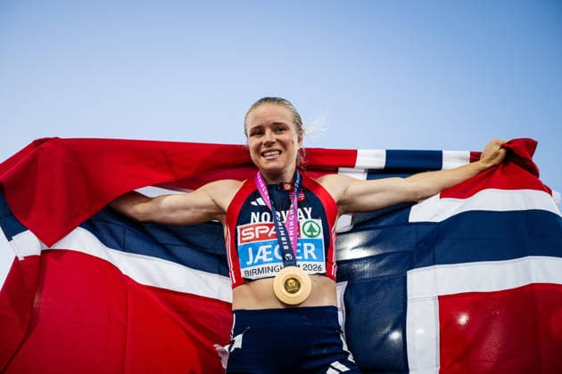 260815 Henriette Jaeger of Norway celebrates after women™s 400 meter final during day 6 of the 2026 European Athletics Championships on August 15, 2026 in Birmingham. Photo: Mathias Bergeld BILDBYRAN kod MB MT1071 friidrott athletics friidrett friidrotts-em em friidretts-em 2026 european athletics championships day 6 bbeng jubel *** August 15, 2026: Henriette Jaeger of Norway celebrates after the women’s 400-meter final on Day 6 of the 2026 European Athletics Championships in Birmingham. 2026 in Birmingham. Photo by Mathias Bergeld. BILDBYRAN code MB MT1071. track and field, athletics, friidrett, friidrotts EM, 2026 European Athletics Championships, Day 6, BBENG, celebration  Copyright: MATHIASxBERGELD BB260815MB117