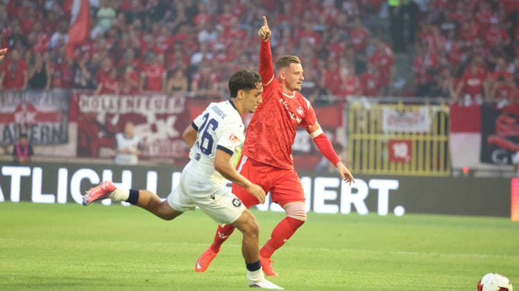 15.08.2026, xrekx, Fussball 2.Bundesliga, 1.FC Kaiserslautern - Karlsruher SC v.l. Danyal Zor (Karlsruher SC) Marlon Ritter (1.FC Kaiserslautern) (DFL DFB REGULATIONS PROHIBIT ANY USE OF PHOTOGRAPHS as IMAGE SEQUENCES and or QUASI-VIDEO) Kaiserslautern *** August 15, 2026, xrekx, Soccer 2. Bundesliga, 1 FC Kaiserslautern vs. Karlsruher SC, Danyal Zor (Karlsruher SC), Marlon Ritter (1 FC Kaiserslautern). DFL and DFB regulations prohibit any use of photographs as image sequences and or quasi-video. Kaiserslautern