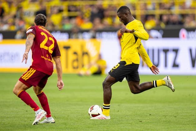 15.08.2026, Fussball, Testspiel, Borussia Dortmund - AS Roma. Serhou Guirassy (Borussia Dortmund). Dortmund Signal Iduna Park NRW Deutschland xRHR-FOTO DEx *** August 15, 2026, Soccer, Friendly Match, Borussia Dortmund vs. AS Roma, Serhou Guirassy, Borussia Dortmund, Dortmund, Signal Iduna Park, North Rhine-Westphalia, Germany, xRHR, PHOTO DEx Copyright: DennisxEwert RHR-FOTOx RHR-FOTO DE