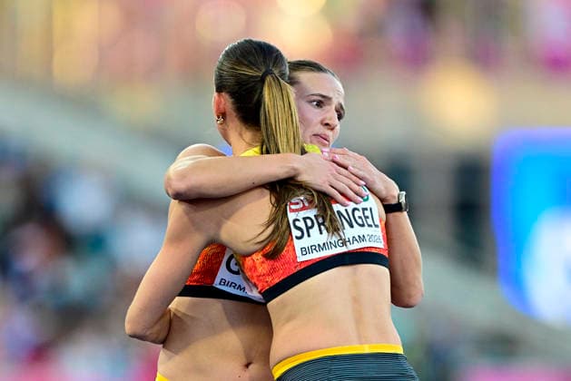 Sandrina SPRENGEL (Germany, VfB Stuttgart, HEPTATHLON Women), Vanessa GRIMM (Germany, Koenigsteiner LV, HEPTATHLON Women) GBR, European Athletics Championships, Athletics, 15.08.2026, GBR, European Athletics Championships, Athletics, 15.08.2026, Birmingham *** Sandrina SPRENGEL, Germany, VfB Stuttgart, Women s Heptathlon; Vanessa GRIMM, Germany, Koenigsteiner LV, Women s Heptathlon; GBR, European Athletics Championships, Athletics, August 15, 2026, GBR, European Athletics Championships, Athletics, August 15, 2026, Birmingham Copyright: xEibnerxPressefoto JanxPapenfussx EP_JPS