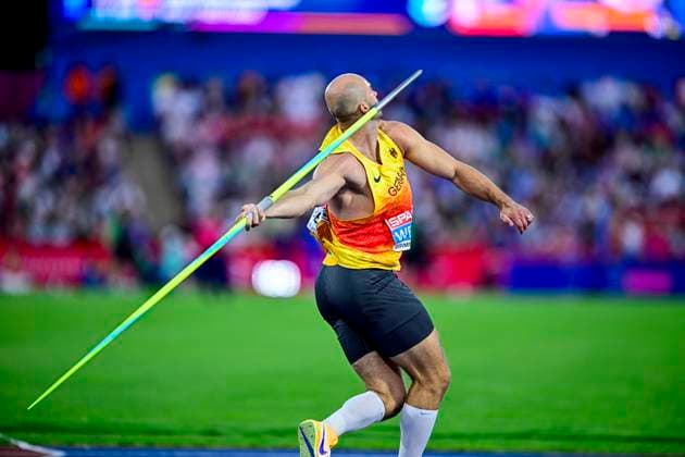 Julian WEBER (Germany, USC Mainz, JAVELIN THROW Men) GBR, European Athletics Championships, Athletics, 15.08.2026, GBR, European Athletics Championships, Athletics, 15.08.2026, Birmingham *** Julian WEBER Germany, USC Mainz, Men s JAVELIN THROW GBR, European Athletics Championships, Track and Field, August 15, 2026, GBR, European Athletics Championships, Track and Field, August 15, 2026, Birmingham Copyright: xEibnerxPressefoto JanxPapenfussx EP_JPS