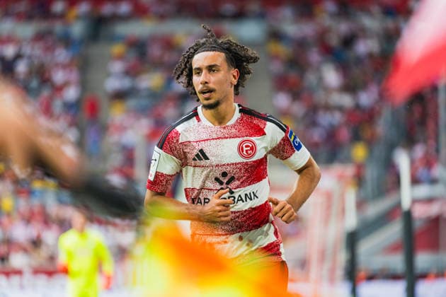Anas Slimani (Fortuna Düsseldorf, 34) Fortuna Duesseldorf vs. TSG Hoffenheim II, Fussball, 3.Liga, 02.Spieltag, Saison 2026 27, 15.08.2026, DFL REGULATIONS PROHIBIT ANY USE OF PHOTOGRAPHS AS IMAGE SEQUENCES AND OR QUASI-VIDEO, Fortuna Duesseldorf vs. TSG Hoffenheim II, Fussball, 3.Liga, 2.Spieltag, Saison 2026 27, 15.08.2026 Düsseldorf *** Anas Slimani, Fortuna Düsseldorf, 34; Fortuna Düsseldorf vs. TSG Hoffenheim II, Soccer, 3rd Division, Matchday 2, 2026–27 Season, August 15, 2026, DFL regulations prohibit any use of photographs as image sequences and or quasi-video. Fortuna Düsseldorf vs. TSG Hoffenheim II, Soccer, 3. Liga, Matchday 2, 2026–27 Season, August 15, 2026, Düsseldorf Copyright: xEibner-Pressefoto LukasxBaldygax EP_LBA