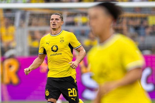 15.08.2026, Fussball, Testspiel, Borussia Dortmund - AS Roma. Marcel Sabitzer (Borussia Dortmund), Dortmund Signal Iduna Park NRW Deutschland xRHR-FOTO DEx *** August 15, 2026, Soccer, Friendly Match, Borussia Dortmund vs. AS Roma, Marcel Sabitzer, Borussia Dortmund, Dortmund, Signal Iduna Park, North Rhine-Westphalia, Germany, xRHR, PHOTO DEx Copyright: DennisxEwert RHR-FOTOx RHR-FOTO DE