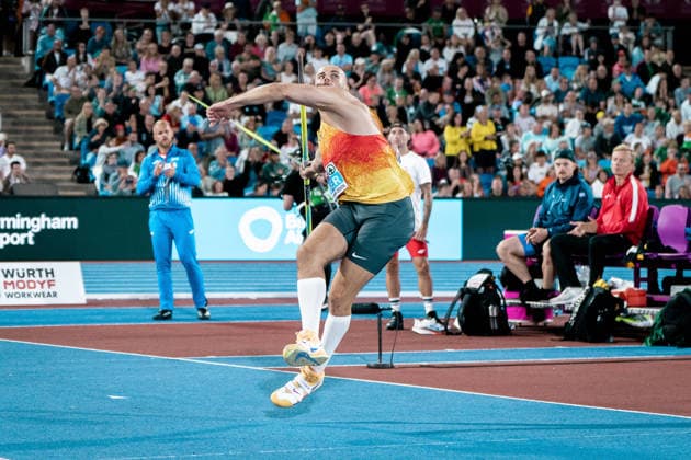 Julian Weber (USC Mainz, Speerwurf Maenner), GBR, Leichtathletik, Athletics, European Athletics Championships 2026, Leichtathletik Europameisterschaft 2026, Birmingham 2026, 09.08.2026, GBR, Leichtathletik, Athletics, European Athletics Championships 2026, Leichtathletik Europameisterschaft 2026, Birmingham 2026, 09.08.2026 Birmingham *** Julian Weber, USC Mainz, Men s Javelin Throw, GBR, Track and Field, Athletics, 2026 European Athletics Championships, 2026 European Track and Field Championships, Birmingham 2026, August 9, 2026, GBR, Track and Field, Athletics, 2026 European Athletics Championships, 2026 European Track and Field Championships, Birmingham 2026, August 9, 2026, Birmingham Copyright: xStefanxMayerx EP_SMR