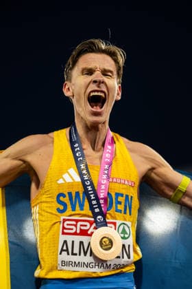 260815 Andreas Almgren of Sweden celebrates after men s 10 000 meter during day 6 of the 2026 European Athletics Championships on August 15, 2026 in Birmingham. Photo: Mathias Bergeld BILDBYRAN kod MB MT1071 friidrott athletics friidrett friidrotts-em em friidretts-em 2026 european athletics championships day 6 bbeng jubel *** August 15, 2026: Andreas Almgren of Sweden celebrates after the men’s 10,000-meter race on Day 6 of the 2026 European Athletics Championships on August 15, 2026 in Birmingham. Photo by Mathias Bergeld, BILDBYRAN, code MB MT1071. track and field, athletics, friidrett, friidrotts EM, 2026 European Athletics Championships, Day 6, BBENG, celebration  Copyright: MATHIASxBERGELD BB260815MB129