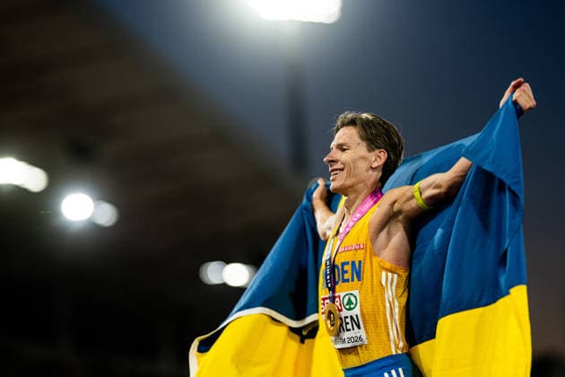 260815 Andreas Almgren of Sweden celebrates after men s 10 000 meter during day 6 of the 2026 European Athletics Championships on August 15, 2026 in Birmingham. Photo: Mathias Bergeld BILDBYRAN kod MB MT1071 friidrott athletics friidrett friidrotts-em em friidretts-em 2026 european athletics championships day 6 bbeng jubel *** August 15, 2026: Andreas Almgren of Sweden celebrates after the men’s 10,000-meter race on Day 6 of the 2026 European Athletics Championships on August 15, 2026 in Birmingham. Photo by Mathias Bergeld, BILDBYRAN. Code: MB MT1071. track and field, athletics, friidrett, friidrotts EM, 2026 European Athletics Championships, Day 6, BBENG, celebration  Copyright: MATHIASxBERGELD BB260815MB131