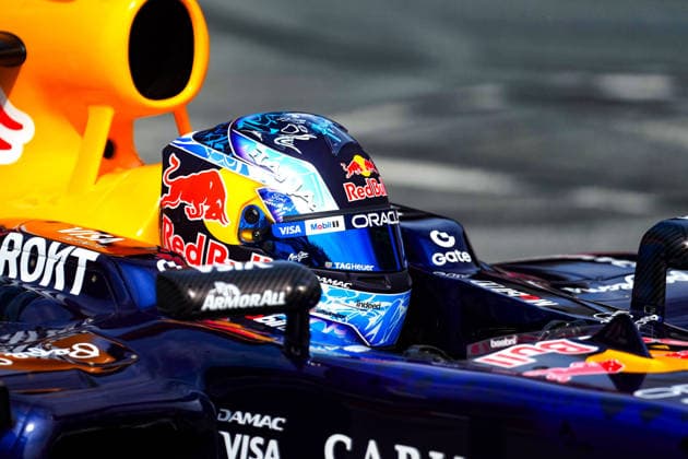 August 15, 2026, RÄÂ«Ga, Latvija: PATRICK FRIESACHER, a former Formula 1 driver, drives the Red Bull RB8 through the streets of Riga as part of the Red Bull Showrun in Riga, Latvia, August 15, 2026. RÄÂ«Ga Latvija - ZUMAp305 20260815_zip_p305_005 Copyright: xEdijsxPalensx