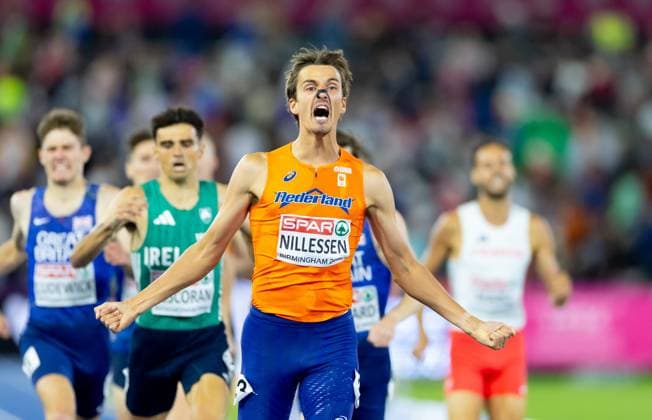 BIRMINGHAM - Stefan Nillessen in action during the 1500 meter final on the sixth day of the European Athletics Championships. IRIS VAN DEN BROEK ANP xVIxANPxSportx xxANPxIVx 565560166 originalFilename: 565560166.jpg