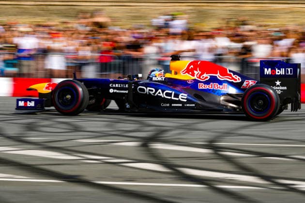 August 15, 2026, RÄÂ«Ga, Latvija: PATRICK FRIESACHER, a former Formula 1 driver, drives the Red Bull RB8 through the streets of Riga as part of the Red Bull Showrun in Riga, Latvia, August 15, 2026. RÄÂ«Ga Latvija - ZUMAp305 20260815_zip_p305_008 Copyright: xEdijsxPalensx
