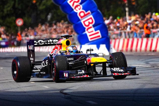 August 15, 2026, RÄÂ«Ga, Latvija: PATRICK FRIESACHER, a former Formula 1 driver, drives the Red Bull RB8 through the streets of Riga as part of the Red Bull Showrun in Riga, Latvia, August 15, 2026. RÄÂ«Ga Latvija - ZUMAp305 20260815_zip_p305_010 Copyright: xEdijsxPalensx