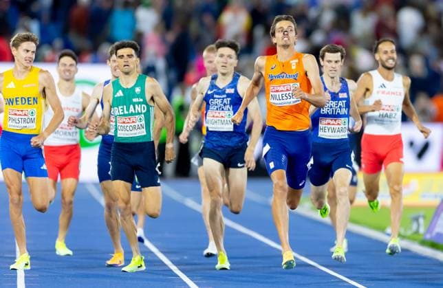 BIRMINGHAM - Stefan Nillessen in action during the 1500 meter final on the sixth day of the European Athletics Championships. IRIS VAN DEN BROEK ANP xVIxANPxSportx xxANPxIVx 565560809 originalFilename: 565560809.jpg