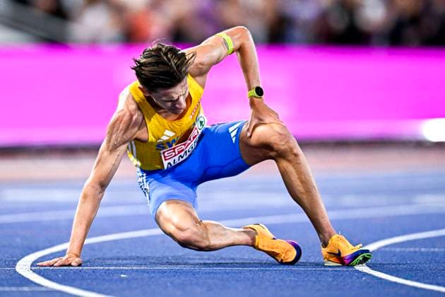 European Athletics Championships Birmingham 2026 - day 6 BIRMINGHAM, ENGLAND - AUGUST 15 : Almgren Andreas (SWE) celebrating on day 6 of the Birmingham 2026 European Athletics Championships on August 15, 2026 in Birmingham, England, 15 08 2026 Birmingham ENGLAND  Copyright: xTomasxSiskx