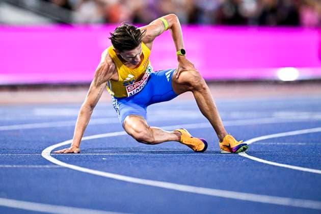 European Athletics Championships Birmingham 2026 - day 6 BIRMINGHAM, ENGLAND - AUGUST 15 : Almgren Andreas (SWE) celebrating on day 6 of the Birmingham 2026 European Athletics Championships on August 15, 2026 in Birmingham, England, 15 08 2026 Birmingham ENGLAND  Copyright: xTomasxSiskx
