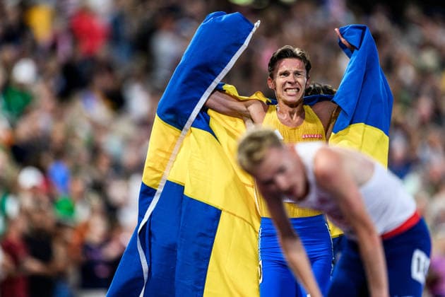 260815 Andreas Almgren of Sweden celebrates first place in men s 10 000 meter final during day 6 of the 2026 European Athletics Championships on August 15, 2026 in Birmingham. Photo: Mathias Bergeld BILDBYRAN kod MB MT1071 friidrott athletics friidrett friidrotts-em em friidretts-em 2026 european athletics championships day 6 bbeng jubel sweden sverige *** August 15, 2026: Andreas Almgren of Sweden celebrates winning first place in the men’s 10,000-meter final on Day 6 of the 2026 European Athletics Championships on August 15, 2026 in Birmingham. Photo by Mathias Bergeld, BILDBYRAN, code MB MT1071. track and field, athletics, friidrett, friidrotts EM, 2026 European Athletics Championships, Day 6, BBENG, celebration, Sweden, Sverige  Copyright: MATHIASxBERGELD BB260815MB170
