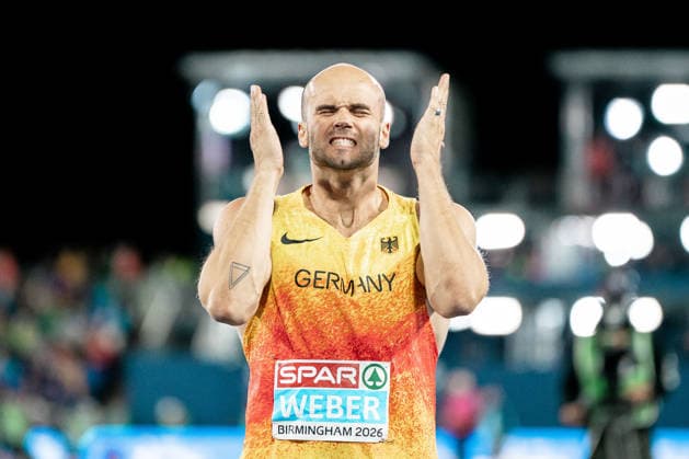 Julian Weber (USC Mainz, Speerwurf Maenner), GBR, Leichtathletik, Athletics, European Athletics Championships 2026, Leichtathletik Europameisterschaft 2026, Birmingham 2026, 09.08.2026, GBR, Leichtathletik, Athletics, European Athletics Championships 2026, Leichtathletik Europameisterschaft 2026, Birmingham 2026, 09.08.2026 Birmingham *** Julian Weber, USC Mainz, Men s Javelin Throw, GBR, Track and Field, Athletics, 2026 European Athletics Championships, 2026 European Track and Field Championships, Birmingham 2026, August 9, 2026, GBR, Track and Field, Athletics, 2026 European Athletics Championships, 2026 European Track and Field Championships, Birmingham 2026, August 9, 2026, Birmingham Copyright: xStefanxMayerx EP_SMR