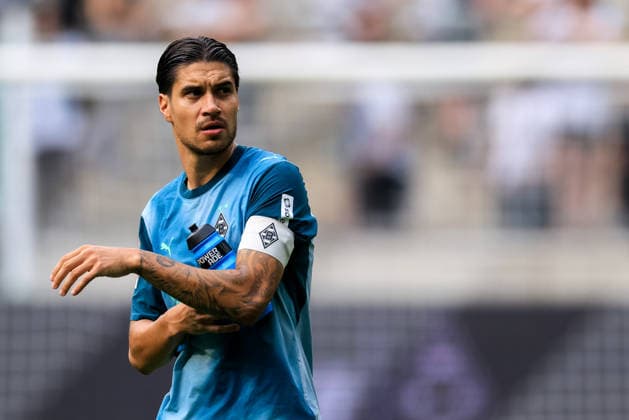 MOENCHENGLADBACH, GERMANY - AUGUST 15: Kevin Diks of Borussia Monchengladbach looks on after the pre-season friendly match between Borussia Monchengladbach and Aston Villa at the ista-Borussia-Park on August 15, 2026 in Moenchengladbach, Germany.  Copyright: xRenexNijhuis MBxMediax