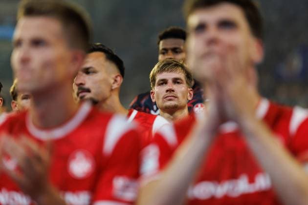 Paul Joly (1.FC Kaiserslautern), Emotionen, Geste, Gestik, Mimik, Freisteller, Portrait 1.FC Kaiserslautern vs Karlsruher SC, Fussball, 2. Bundesliga, 02. Spieltag, Saison 2026 2027, 15.08.2026 1.FC Kaiserslautern vs Karlsruher SC, Fussball, 2. Bundesliga, 02. Spieltag, Saison 2026 2027, 15.08.2026 *** Paul Joly 1 FC Kaiserslautern, Emotions, Gesture, Body Language, Facial Expressions, Cutout, Portrait 1 FC Kaiserslautern vs. Karlsruher SC, Soccer, 2. Bundesliga, Matchday 2, 2026–2027 Season, August 15, 2026, 1 FC Kaiserslautern vs. Karlsruher SC, soccer, 2. Bundesliga, Matchday 2, 2026–2027 season, August 15, 2026 Copyright: xEibnerxPressefotox EP_ANS