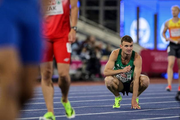 2026 European Athletics Championships, Alexander Stadium, Birmingham, England 15 8 2026 Men™s 4x100m Relay Final Ireland™s Marcus Lawler dejected after the race Marcus Lawler dejected after the race 15 8 2026  Copyright: xx 0S9A8470