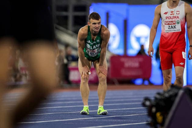 2026 European Athletics Championships, Alexander Stadium, Birmingham, England 15 8 2026 Men™s 4x100m Relay Final Ireland™s Marcus Lawler dejected after the race Marcus Lawler dejected after the race 15 8 2026  Copyright: xx 0S9A8471