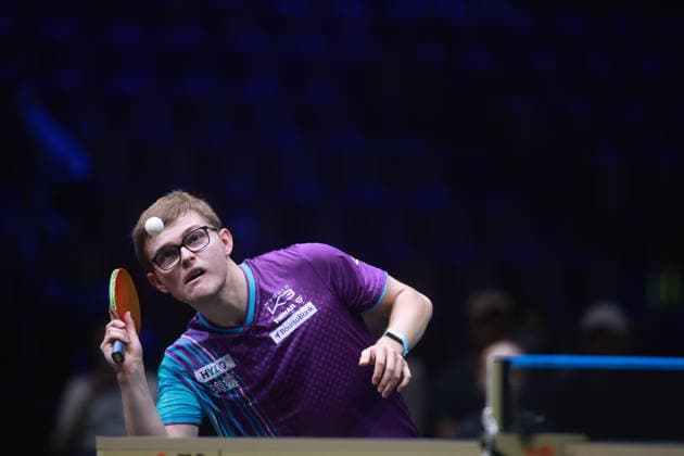 2026 WTT Europe Smash - Sweden - Main Draw - 15 August 2026 - Day 6 Alexis Lebrun of France plays against Tomokazu Harimoto of Japan during the Men s Singles Quarterfinal at the 2026 Europe Smash at the Malmo Arena in Malmo, Sweden, on August 15, 2026. Malmo Sweden  Copyright: xRemyxGrosx originalFilename:gros-europesm260815_npAR8.jpg