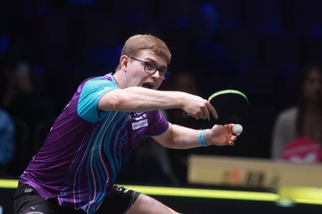 2026 WTT Europe Smash - Sweden - Main Draw - 15 August 2026 - Day 6 Alexis Lebrun of France plays against Tomokazu Harimoto of Japan during the Men s Singles Quarterfinal at the 2026 Europe Smash at the Malmo Arena in Malmo, Sweden, on August 15, 2026. Malmo Sweden  Copyright: xRemyxGrosx originalFilename:gros-europesm260815_np3it.jpg