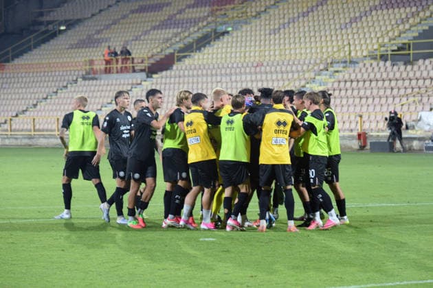 IPA87516741 - Celebrations by FC Sudtirol during the US Catanzaro vs. FC Sudtirol Coppa Italia match in Catanzaro, Italy, on August 15, 2026  Copyright: xAntonioxMoniaci IPAxSportx xx 87516741
