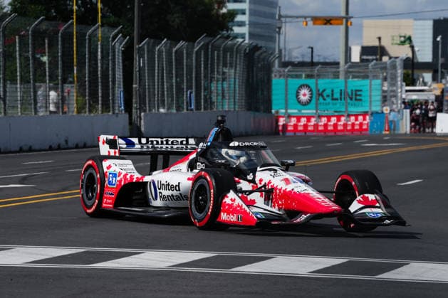 NTT IndyCar, Indy Car, IRL, USA Series Ontario Honda Dealers Indy At Markham - Day2 - Practice Graham Rahal, driver of the 15 Rahal Letterman Lanigan Racing Honda, drives during practice for the NTT INDYCAR Series Ontario Honda Dealers Indy at Markham on August 15, 2026, in Markham, Ontario, Canada. Markham Ontario Canada  Copyright: xYuanxTianx originalFilename:tian-nttindyc260815_npC3R.jpg