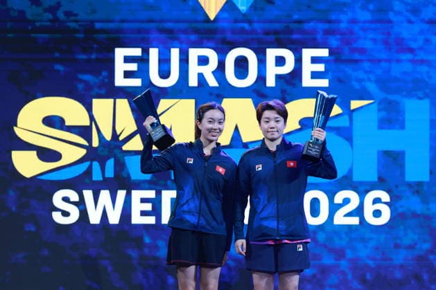 2026 WTT Europe Smash - Sweden - Main Draw - 15 August 2026 - Day 6 Doo Hoi Kem and NG Wing Lam of Hong Kong, runners-up in the Women s Doubles Final at the 2026 Europe Smash, at the Malmo Arena in Malmo, Sweden, on August 15, 2026. Malmo Sweden  Copyright: xRemyxGrosx originalFilename:gros-europesm260815_npa3m.jpg