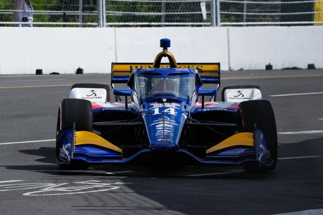 NTT IndyCar, Indy Car, IRL, USA Series Ontario Honda Dealers Indy At Markham - Day2 - Practice Santino Ferrucci, driver of the 14 A.J. Foyt Enterprises Chevrolet, drives during practice for the NTT INDYCAR Series Ontario Honda Dealers Indy at Markham on August 15, 2026, in Markham, Ontario, Canada. Markham Ontario Canada  Copyright: xYuanxTianx originalFilename:tian-nttindyc260815_npmnT.jpg