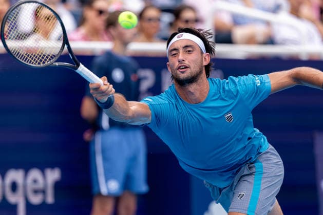 August 15, 2026, Mason, Ohio, U.S: Thiago Agustin Tirante (ARG) hits a forehand shot during SaturdayÃ¢â‚¬â ¢s second round of the Cincinnati Open at the Lindner Family Tennis Center , Mason, Oh. Mason U.S - ZUMAs304 20260815_zaf_s304_116 Copyright: xScottxStuartx