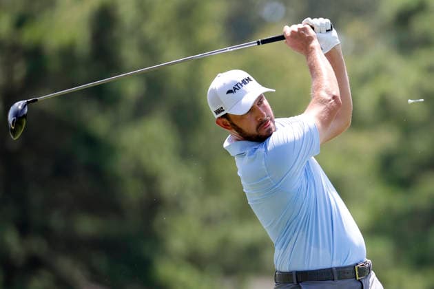 MEMPHIS, TN - AUGUST 15: Patrick Cantlay of the United States watches his tee shot on No. 3 during the third round of the FedEx St. Jude Championship, August 15, 2026, at TPC Southwind in Memphis, Tennessee. (Photo by Matthew Maxey Icon Sportswire) GOLF: AUG 15 PGA, Golf Herren FedEx St. Jude Championship EDITORIAL USE ONLY Icon260815022