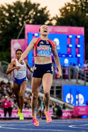 260815 Henriette Jaeger of Norway celebrates after winning in women™s 400 meter final during day 6 of the 2026 European Athletics Championships on August 15, 2026 in Birmingham. Photo: Mathias Bergeld BILDBYRAN kod MB MT1071 friidrott athletics friidrett friidrotts-em em friidretts-em 2026 european athletics championships day 6 bbeng norge norway jubel dam damer women *** August 15, 2026: Henriette Jaeger of Norway celebrates after winning the women’s 400-meter final on Day 6 of the 2026 European Athletics Championships in Birmingham. 2026 in Birmingham. Photo by Mathias Bergeld. BILDBYRAN code MB MT1071. track and field, athletics, friidrett, friidrotts EM, 2026 European Athletics Championships, Day 6, BBENG, Norway, celebration, women  Copyright: MATHIASxBERGELD BB260815MB186