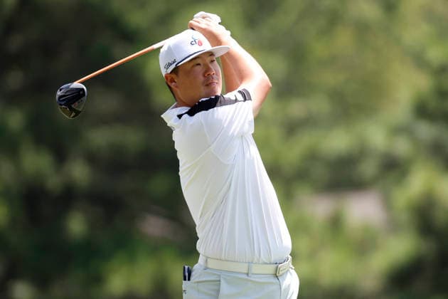 MEMPHIS, TN - AUGUST 15: Sungjae Im of Korea holds his follow through as he watches his tee shot on No. 3 during the third round of the FedEx St. Jude Championship, August 15, 2026, at TPC Southwind in Memphis, Tennessee. (Photo by Matthew Maxey Icon Sportswire) GOLF: AUG 15 PGA, Golf Herren FedEx St. Jude Championship EDITORIAL USE ONLY Icon260815037