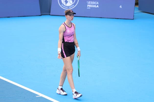 MASON, OHIO - AUGUST 15: Simona Waltert of Switzerland is seen during day five of the Cincinnati Open at the Lindner Family Tennis Center on August 15, 2026 in Mason, Ohio.  Copyright: xShainaxBenhiyoun SPPx Sportspressphoto_SPR207731