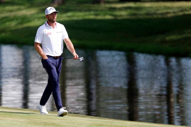 MEMPHIS, TN - AUGUST 15: Sam Burns of the United States during the third round of the FedEx St. Jude Championship, August 15, 2026, at TPC Southwind in Memphis, Tennessee. (Photo by Matthew Maxey Icon Sportswire) GOLF: AUG 15 PGA, Golf Herren FedEx St. Jude Championship EDITORIAL USE ONLY Icon260815068