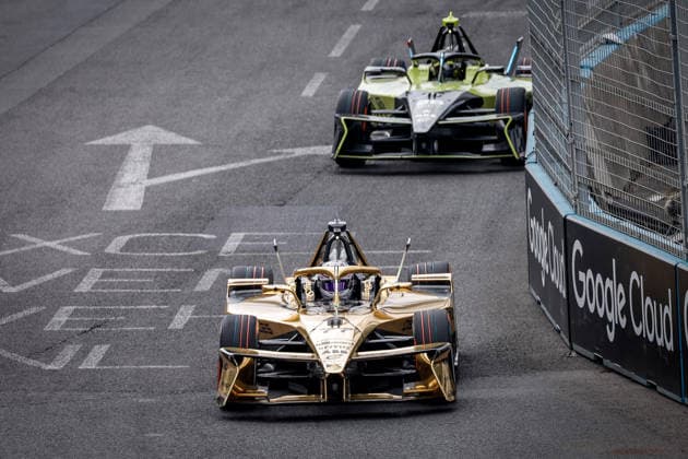2026 FORMULA E LONDON ePRIX 77 BARNARD Taylor (gbr), DS Penske, DS E-Tense FE25, action during the London ePrix, 16th and 17th round of the 2025-26 ABB FIA Formula E World Championship, WM, Weltmeisterschaft on the ExCel London Circuit from August 14 to 16, 2026 in London, United Kingdom - LondonUnited Kingdom  Copyright: xPauloxMariax