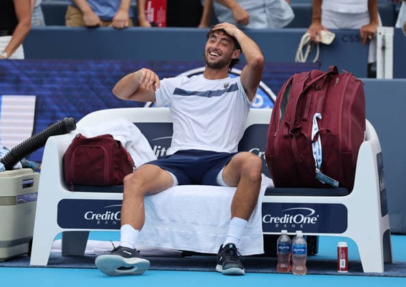 August 15, 2026, Mason, Ohio, USA: THIAGO AGUSTIN TIRANTE of Argentina after the match against N. Djokovic of Serbia in the second round of tennis tournament WTA, Tennis Damen 1000 Cincinnati Open in Mason, USA. Tirante won 2:6, 6:4, 6:4. Mason USA - ZUMAc278 20260815_zsp_c278_021 Copyright: xMarcinxCholewinskix