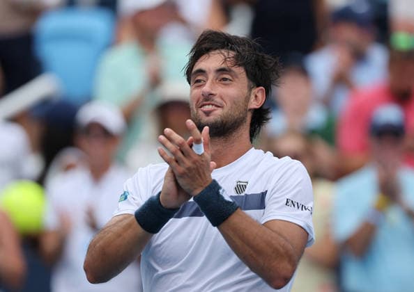 August 15, 2026, Mason, Ohio, USA: THIAGO AGUSTIN TIRANTE of Argentina after the match against N. Djokovic of Serbia in the second round of tennis tournament WTA, Tennis Damen 1000 Cincinnati Open in Mason, USA. Tirante won 2:6, 6:4, 6:4. Mason USA - ZUMAc278 20260815_zsp_c278_020 Copyright: xMarcinxCholewinskix