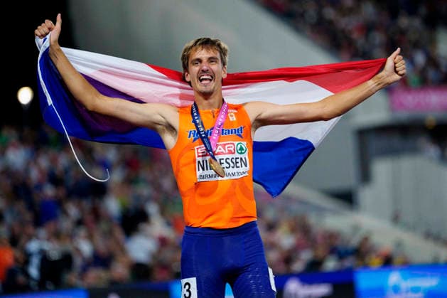 BIRMINGHAM, GREAT BRITAIN - AUGUST 15, 2026 : European champion over 1500m: Stefan NILLESSEN (NED Netherlands) during the European Athletics Championships at Alexander Stadium on August 15, 2026 in Birmingham, Great Britain. Great Britain Copyright: xLeahxKohringx