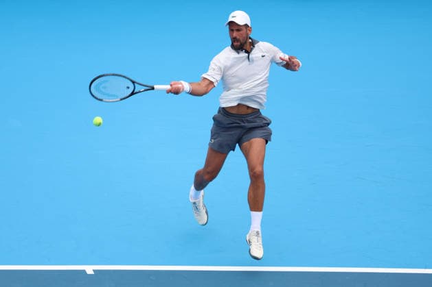 August 15, 2026, Mason, Oh, USA: Cincinnati Open Tennis 2026 - Novak Djokovic plays a ball against Thiago Augustin Tirante. ZUMAPress Mason USA - ZUMAn24_ 20260815_zaf_n24_127 Copyright: xWallyxNellx