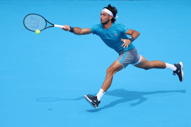 August 15, 2026, Mason, Oh, USA: Cincinnati Open Tennis 2026 - Thiago Augustin Tirante plays a ball against Novak Djokovic. ZUMAPress Mason USA - ZUMAn24_ 20260815_zaf_n24_143 Copyright: xWallyxNellx