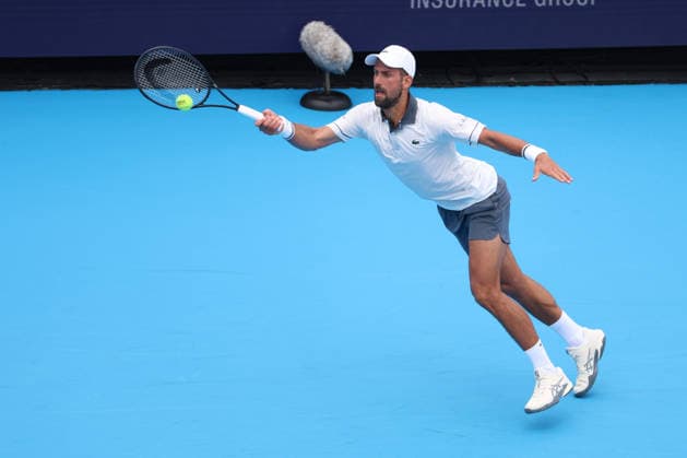August 15, 2026, Mason, Oh, USA: Cincinnati Open Tennis 2026 - Novak Djokovic plays a ball against Thiago Augustin Tirante. ZUMAPress Mason USA - ZUMAn24_ 20260815_zaf_n24_173 Copyright: xWallyxNellx