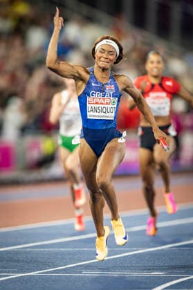 RECORD DATE NOT STATED 15th August 2026; Alexander Stadium, Birmingham, Midlands, England; 2026 European Athletics Championships, Day Six; Imani Lansiquot (GBR) wins gold in the womens 4x100m relay GodfreyxPitt