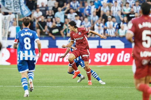 Enes Unal (Getafe), AUGUST 15, 2026 - Football Soccer : Spanish LaLiga EA Sports match between Deportivo Alaves - Getafe CF at the Estadio Mendizorroza in Vitoria-Gasteiz, Spain. Noxthirdxpartyxsales  aflo_341092275 MutsuxKawamorix