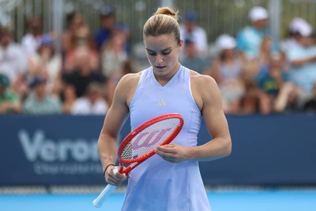 MASON, OHIO - AUGUST 15: Maria Sakkari of Greece is seen during day five of the Cincinnati Open at the Lindner Family Tennis Center on August 15, 2026 in Mason, Ohio.  Copyright: xShainaxBenhiyoun SPPx Sportspressphoto_SPR208054